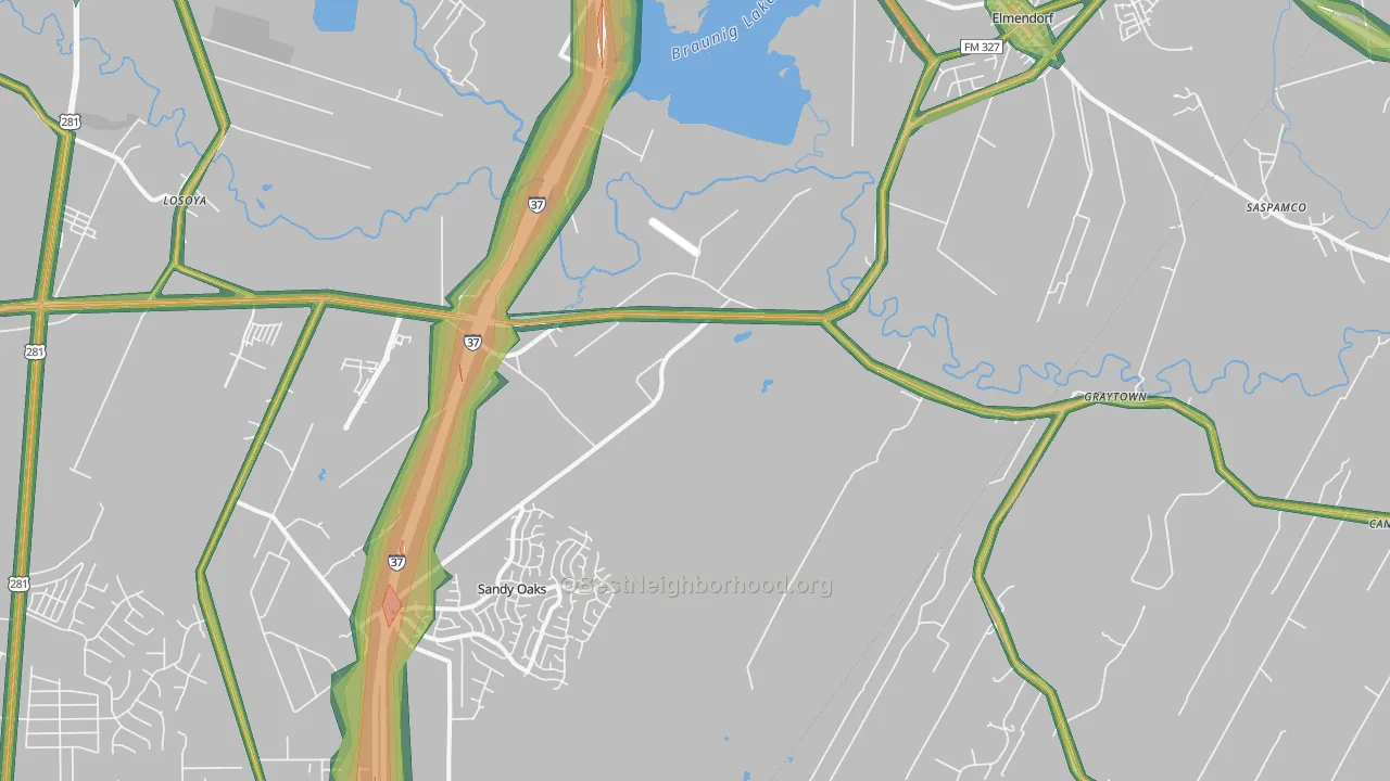 78112, TX Map of Noise Levels in 78112