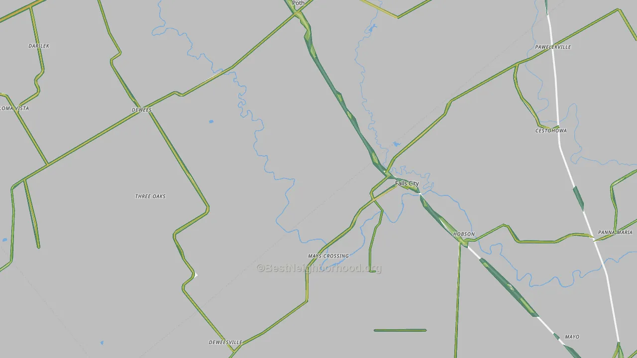 78113, TX Map of Noise Levels in 78113