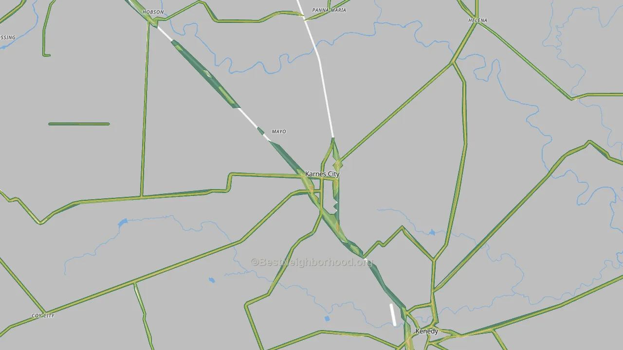 78118, TX Map of Noise Levels in 78118