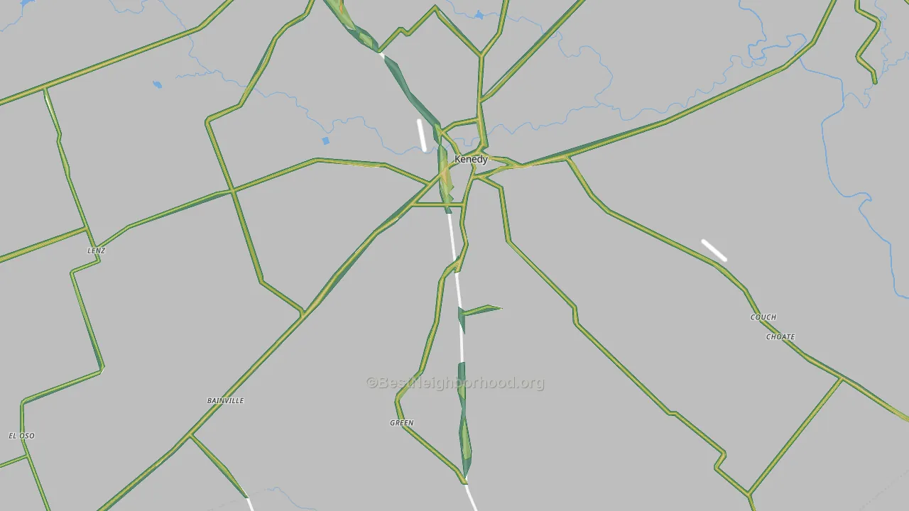 78119, TX Map of Noise Levels in 78119