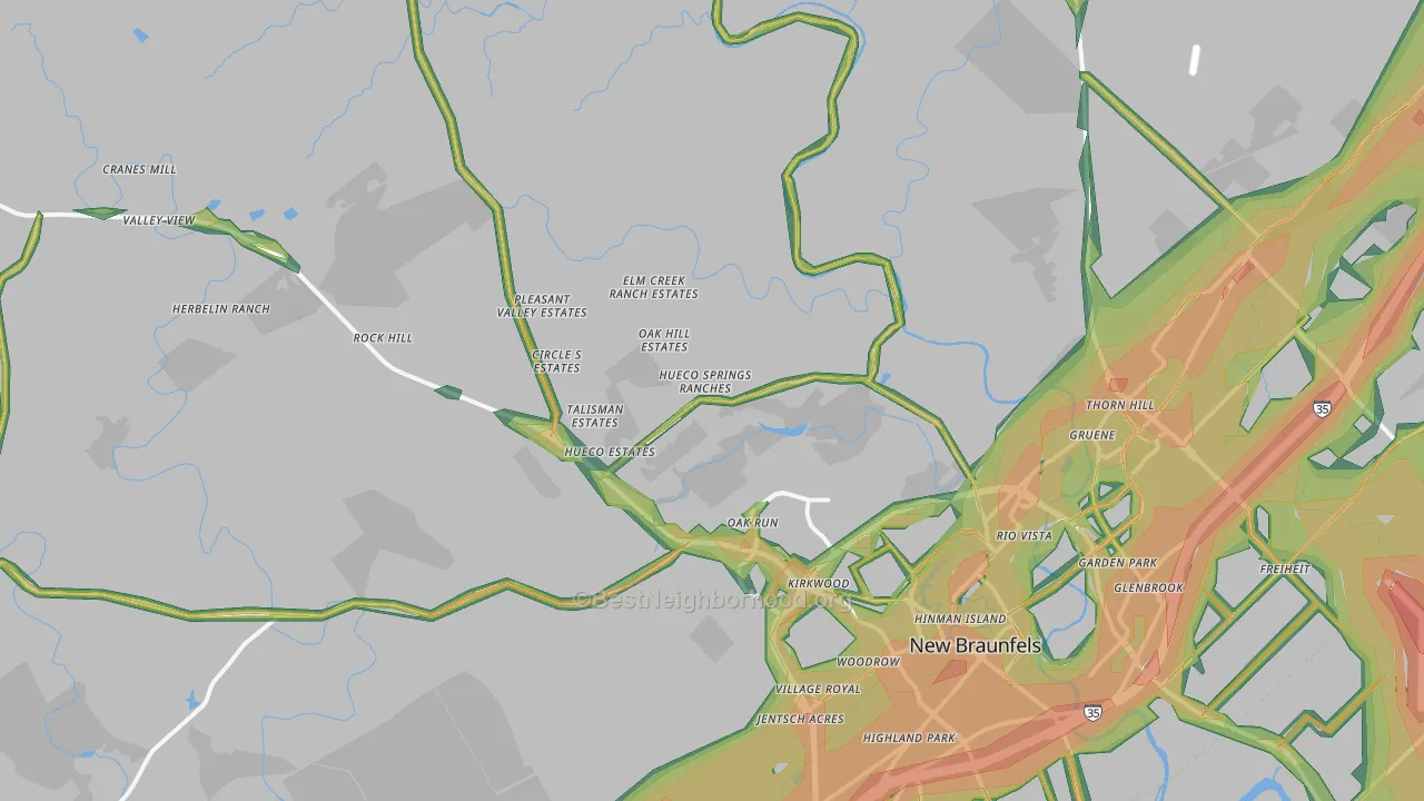 78132, TX Map of Noise Levels in 78132