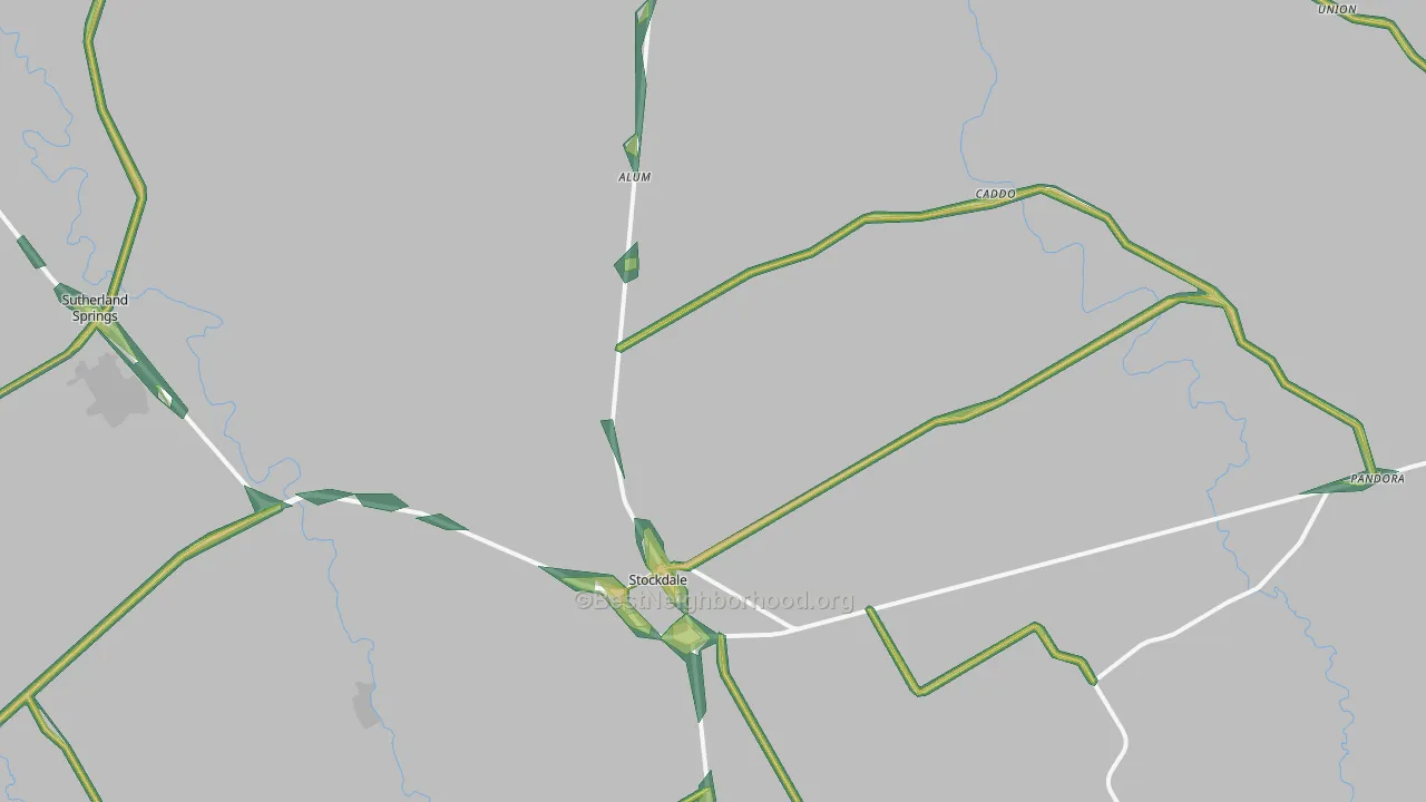 78160, TX Map of Noise Levels in 78160