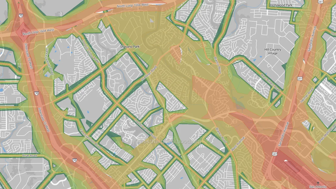 78231, TX Map of Noise Levels in 78231