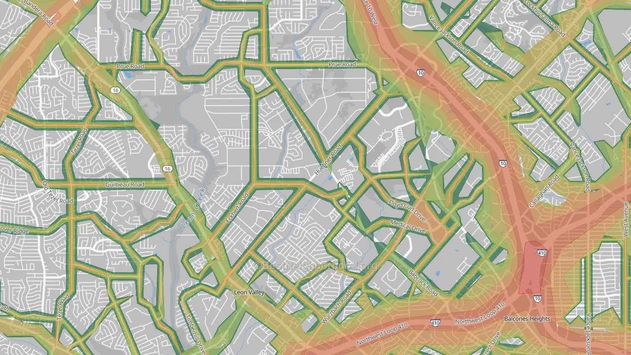 78240, TX Map of Noise Levels in 78240