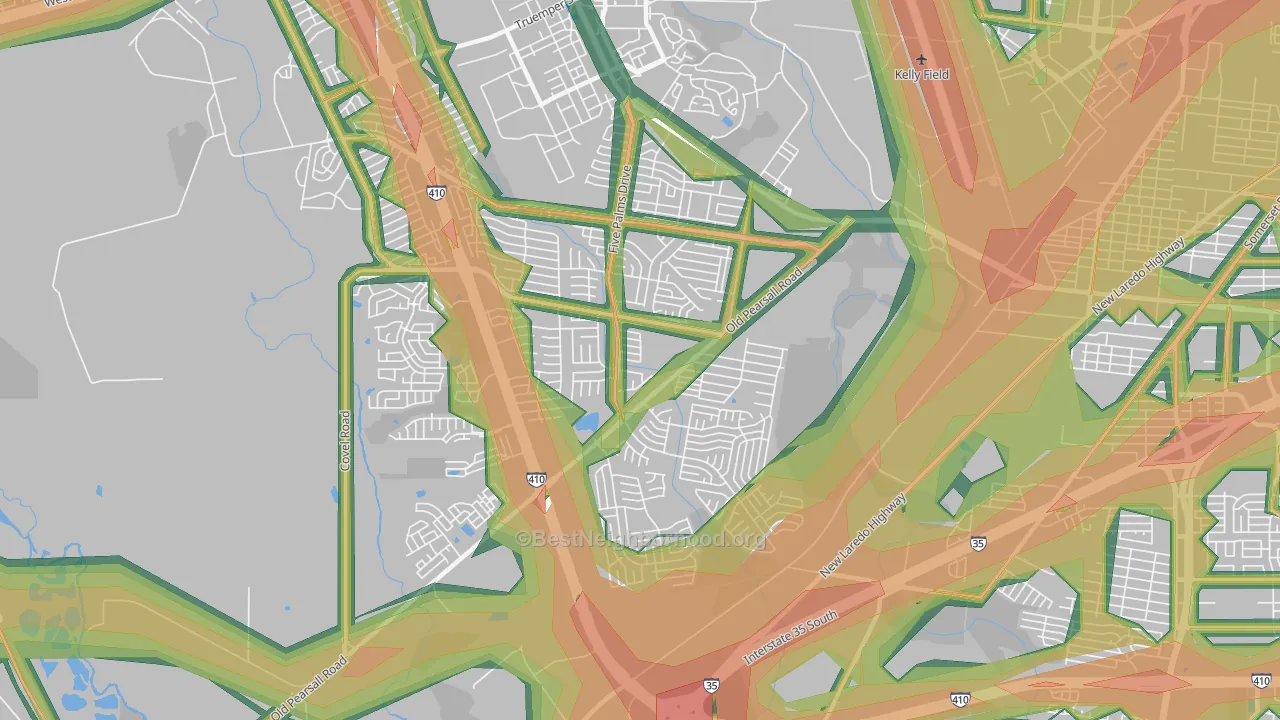 78242, TX Map of Noise Levels in 78242