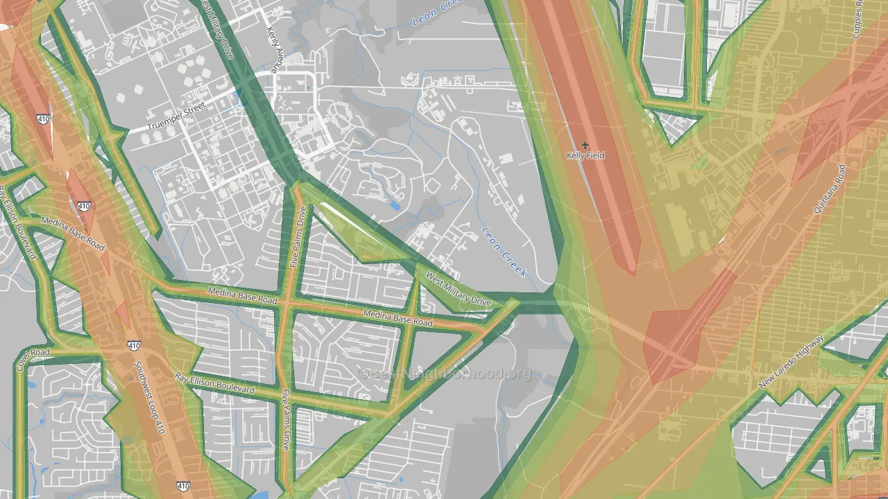 78243, TX Map of Noise Levels in 78243