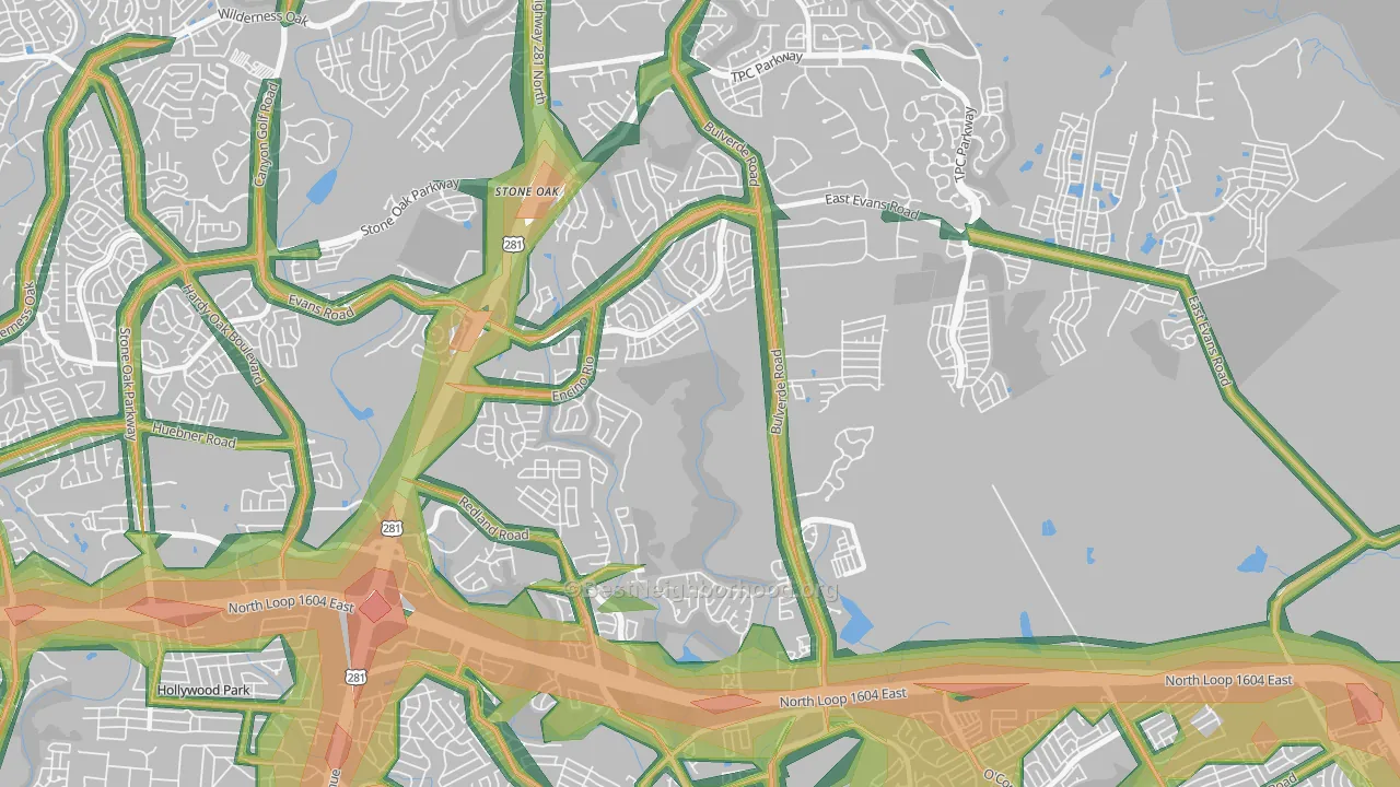 78259, TX Map of Noise Levels in 78259