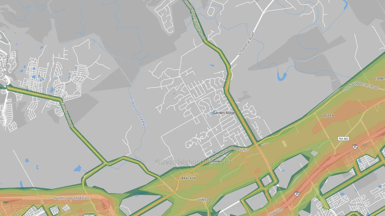 78266, TX Map of Noise Levels in 78266