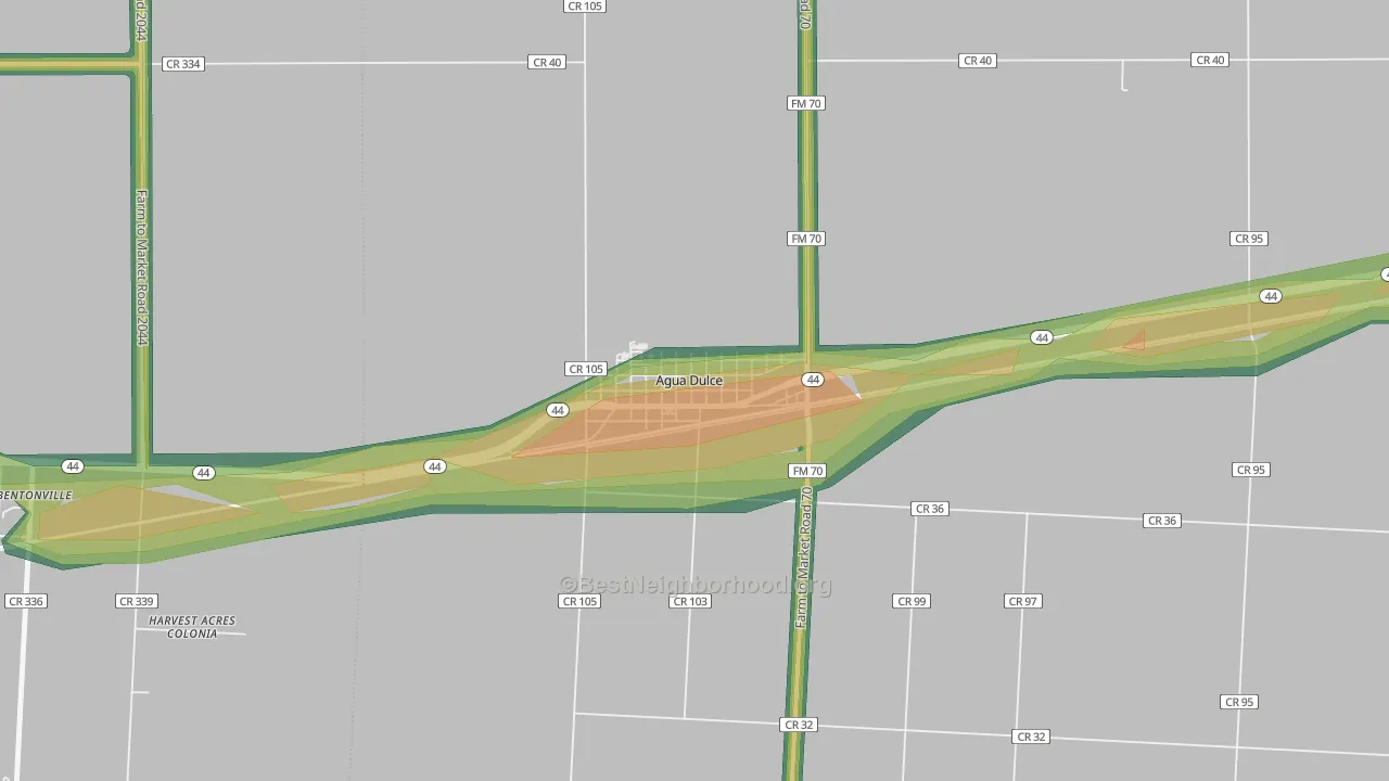 78330, TX Map of Noise Levels in 78330