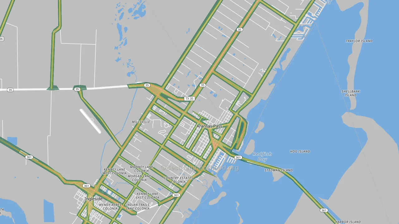 78336, TX Map of Noise Levels in 78336
