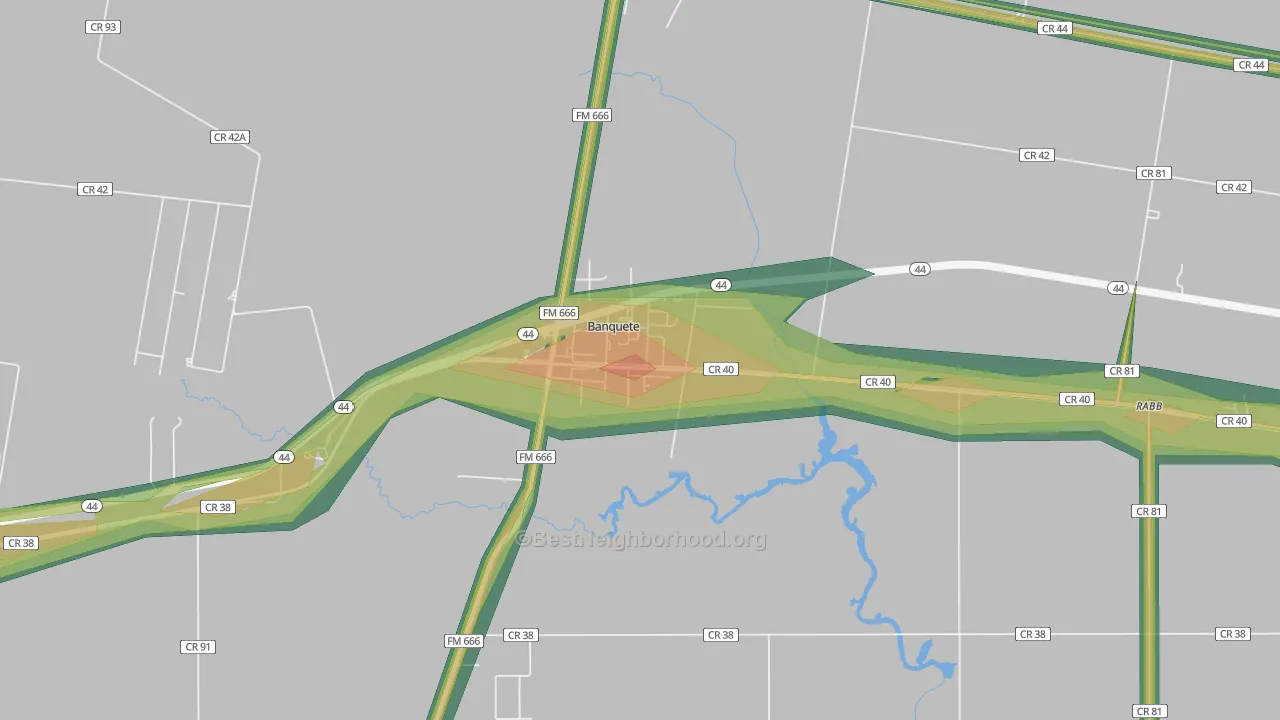 78339, TX Map of Noise Levels in 78339
