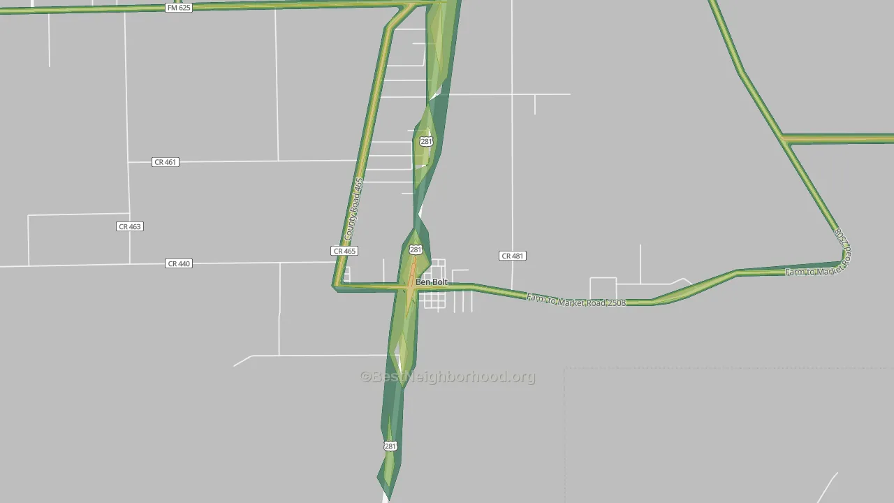 78342, TX Map of Noise Levels in 78342