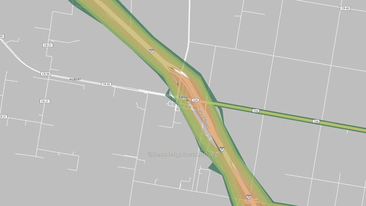 78352, TX Map of Noise Levels in 78352