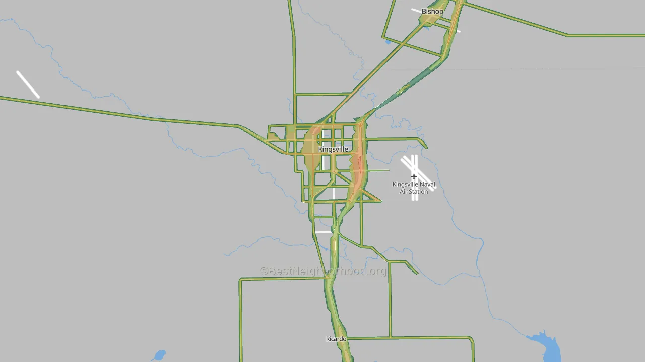 78363, TX Map of Noise Levels in 78363
