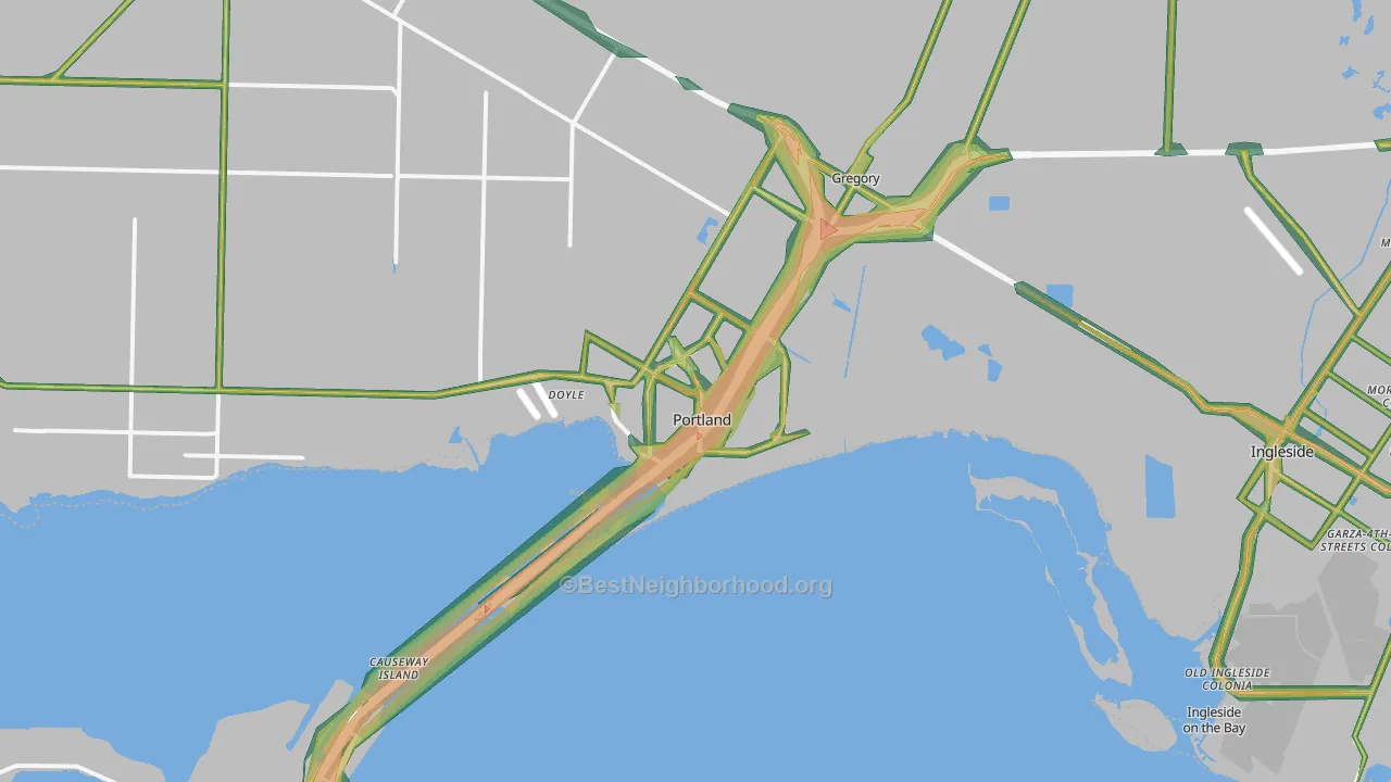 78374, TX Map of Noise Levels in 78374