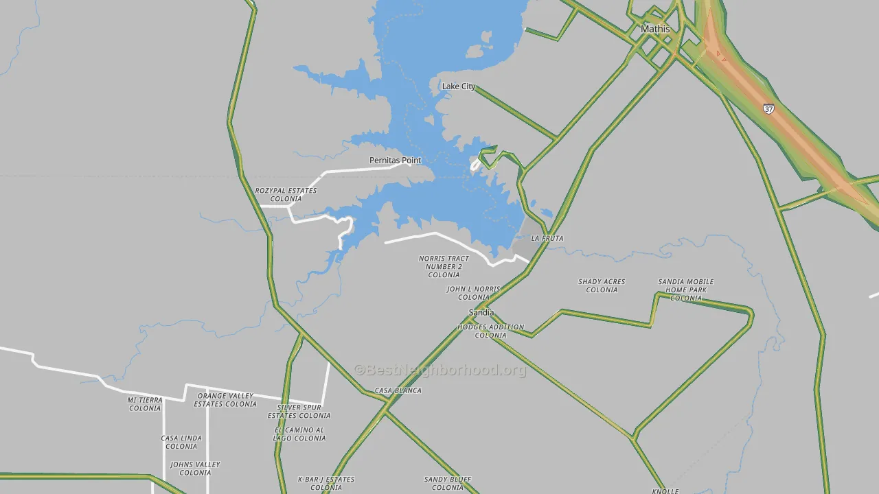 78383, TX Map of Noise Levels in 78383
