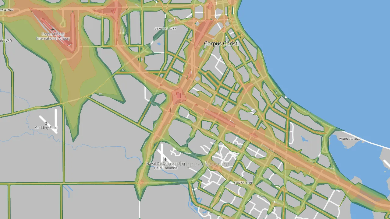 78415, TX Map of Noise Levels in 78415