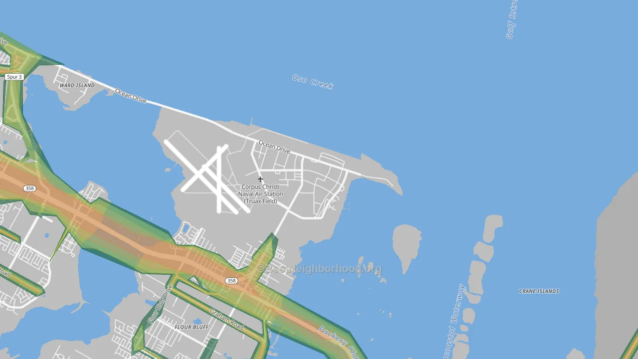 78419, TX Map of Noise Levels in 78419