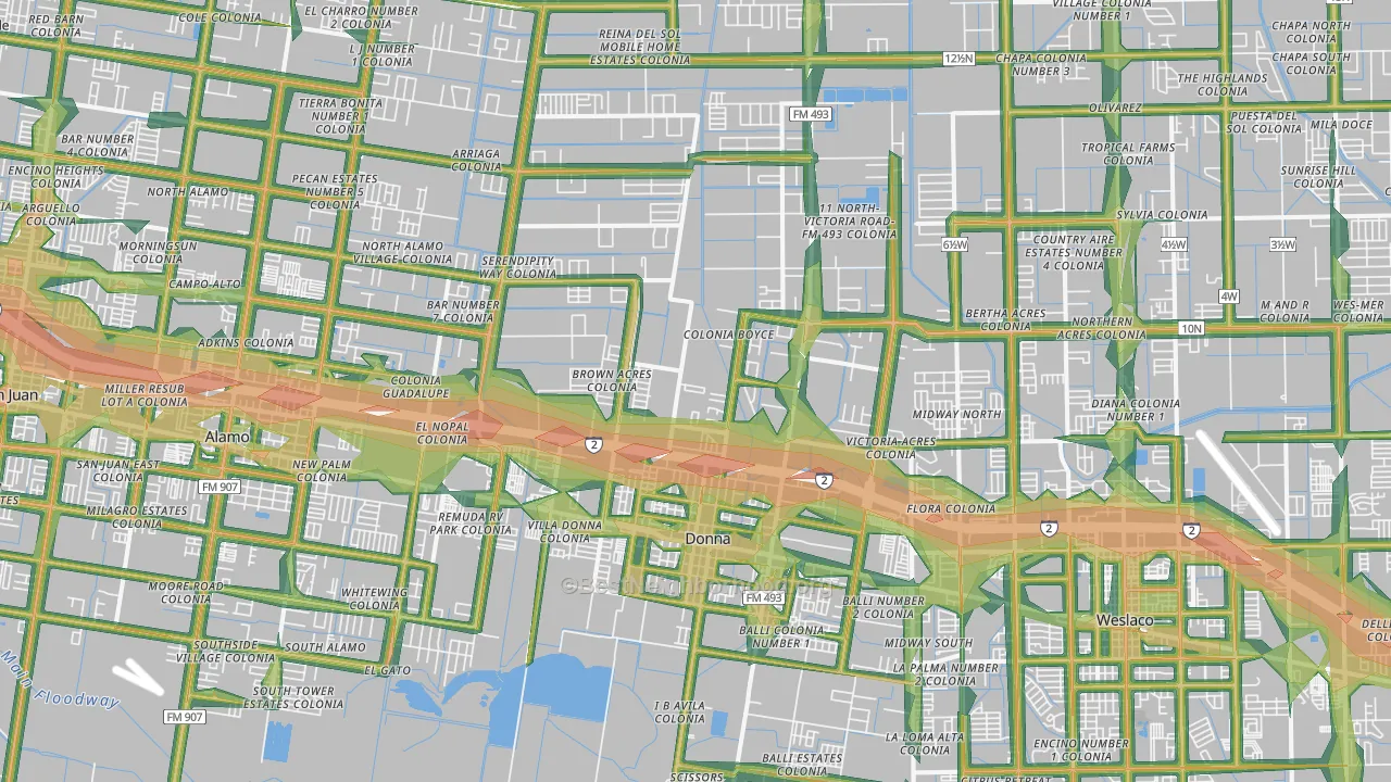78537, TX Map of Noise Levels in 78537