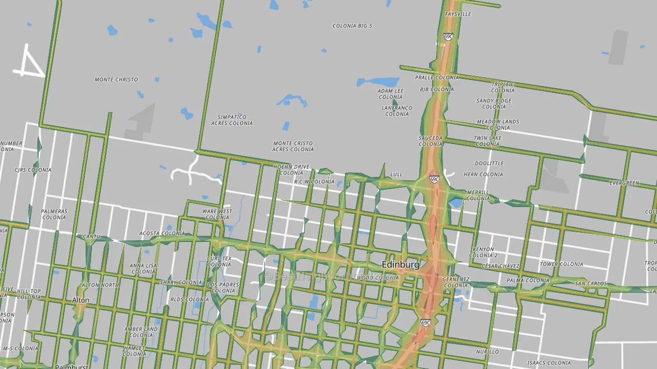 78541, TX Map of Noise Levels in 78541
