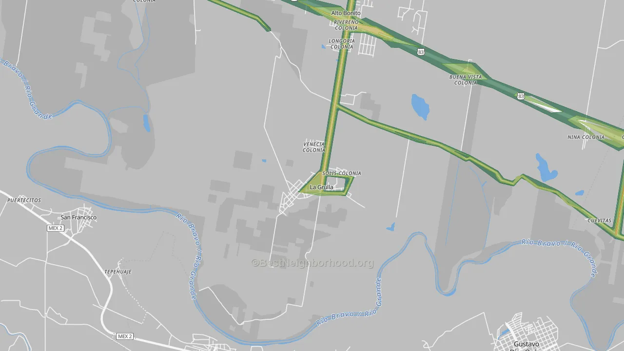 78548, TX Map of Noise Levels in 78548