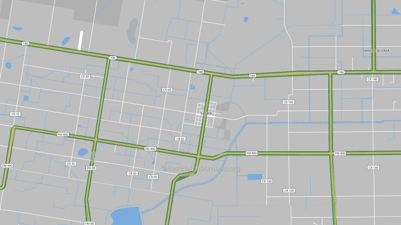78561, TX Map of Noise Levels in 78561