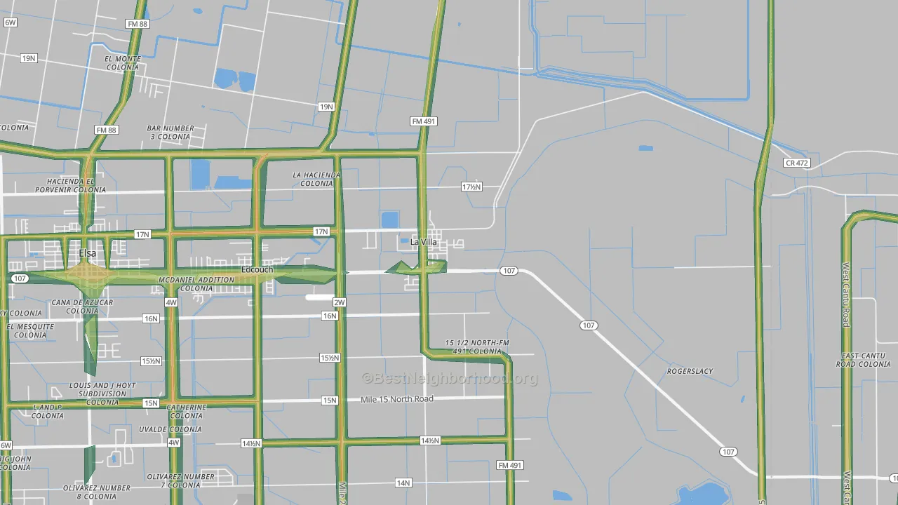 78562, TX Map of Noise Levels in 78562