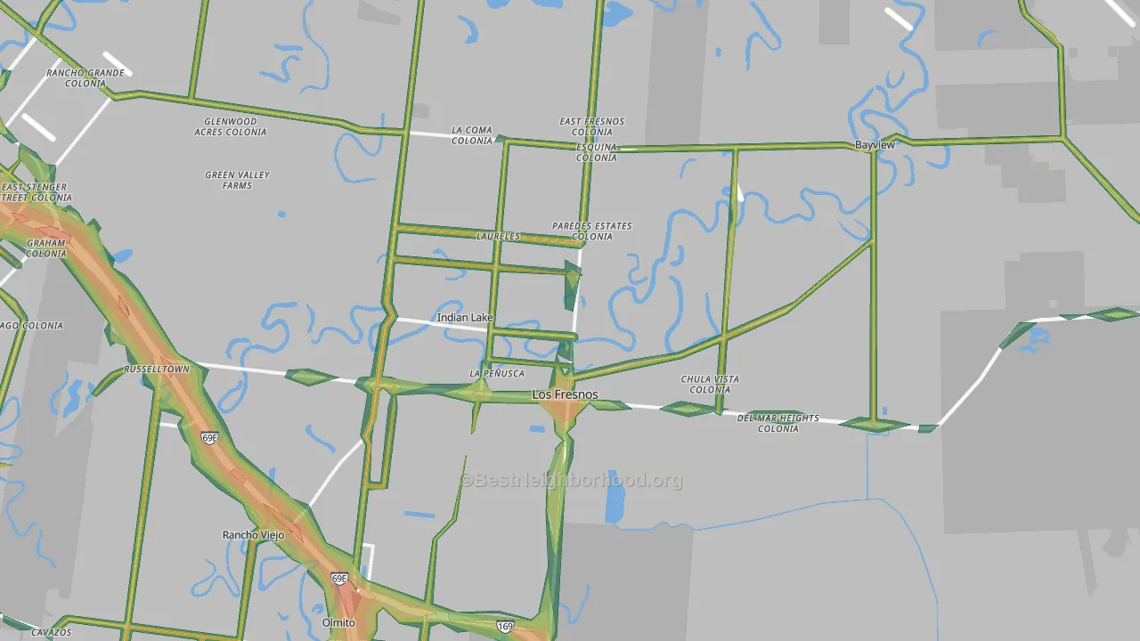 78566, TX Map of Noise Levels in 78566