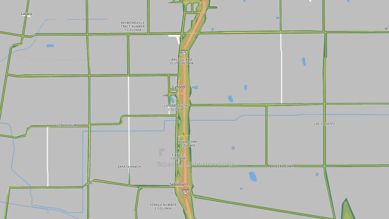 78569, TX Map of Noise Levels in 78569