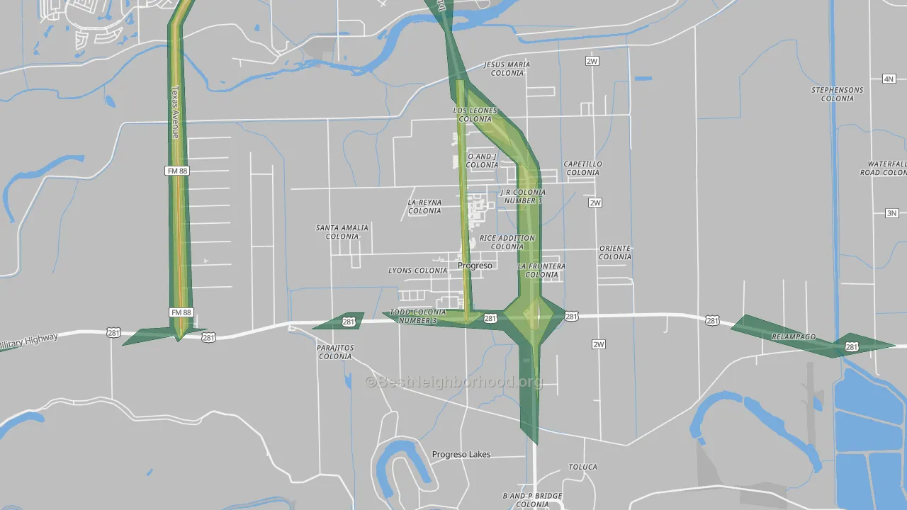 78579, TX Map of Noise Levels in 78579