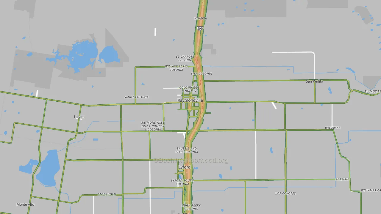 78580, TX Map of Noise Levels in 78580