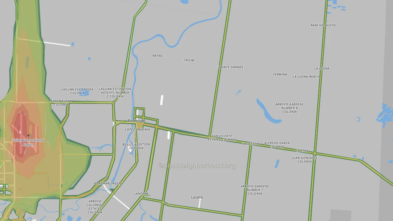 78583, TX Map of Noise Levels in 78583