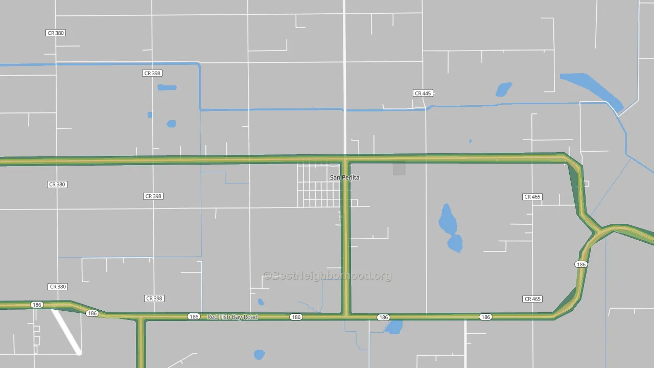 78590, TX Map of Noise Levels in 78590