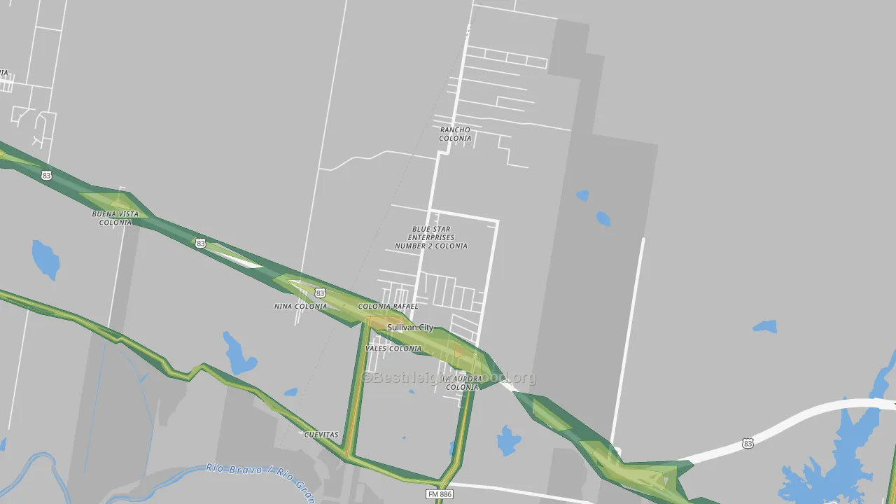 78595, TX Map of Noise Levels in 78595