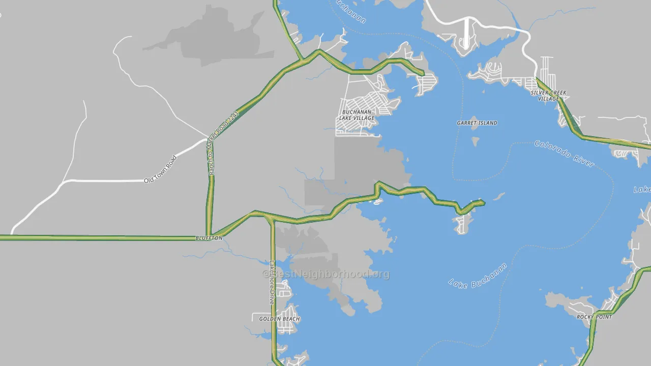 78607, TX Map of Noise Levels in 78607