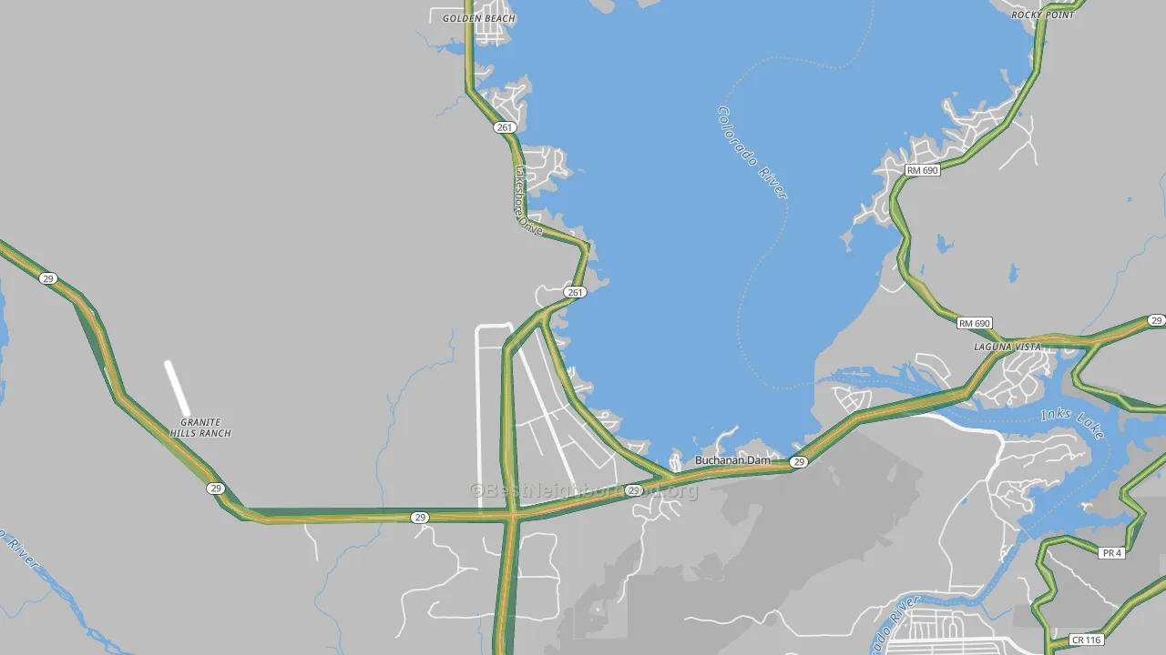 78609, TX Map of Noise Levels in 78609