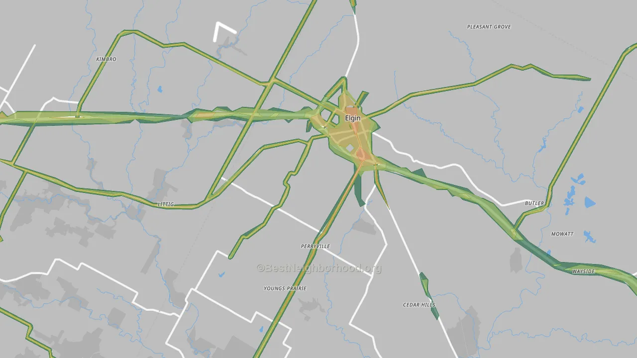 78621, TX Map of Noise Levels in 78621
