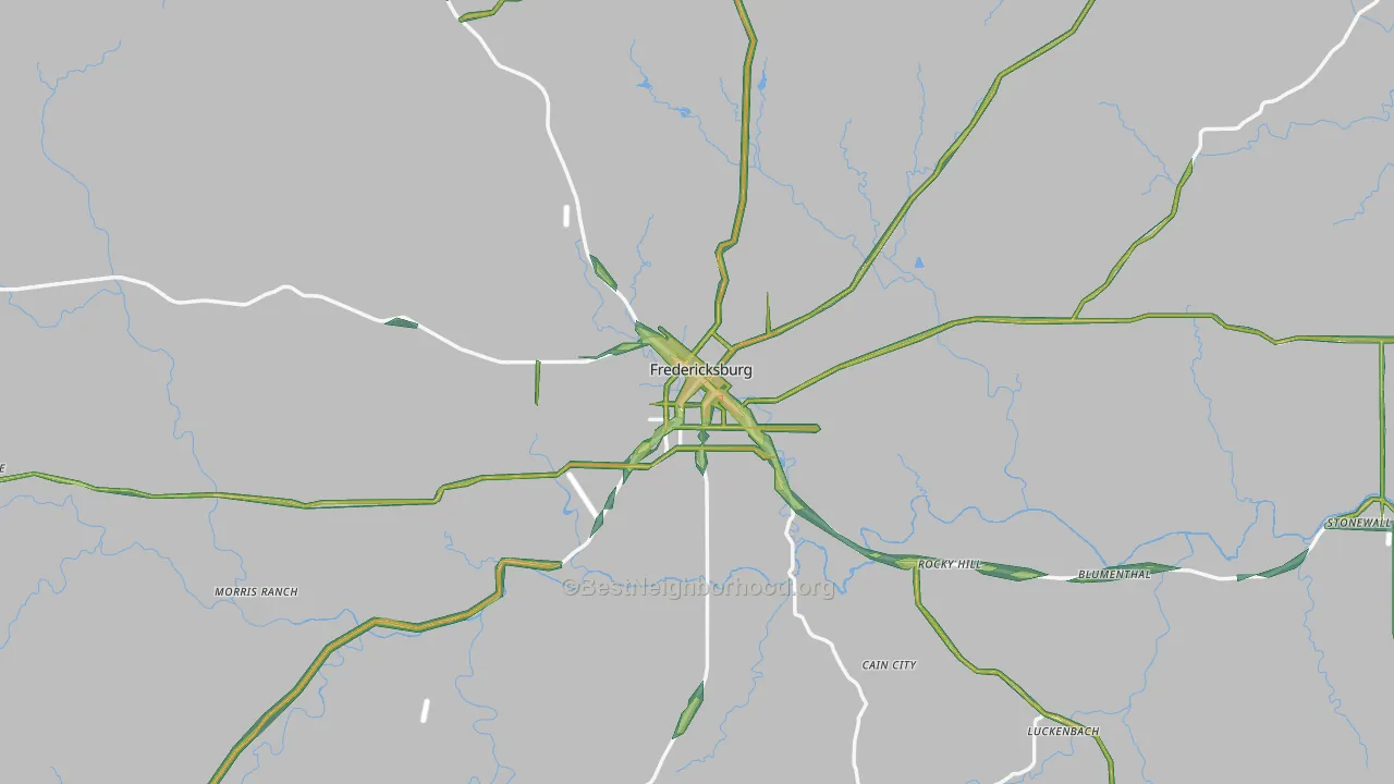 78624, TX Map of Noise Levels in 78624