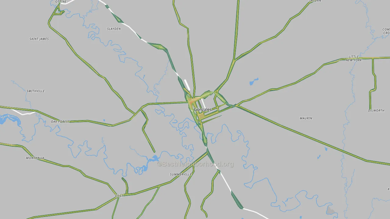 78629, TX Map of Noise Levels in 78629