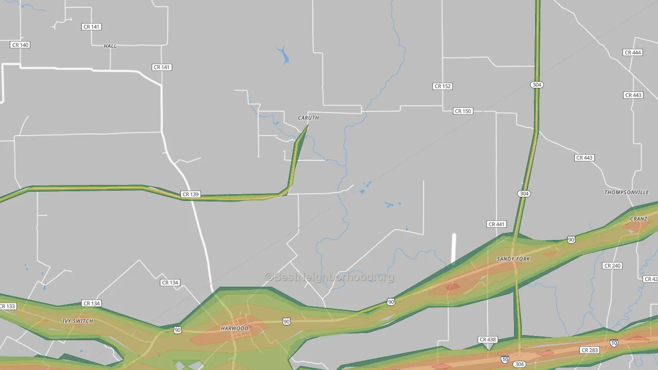 78632, TX Map of Noise Levels in 78632