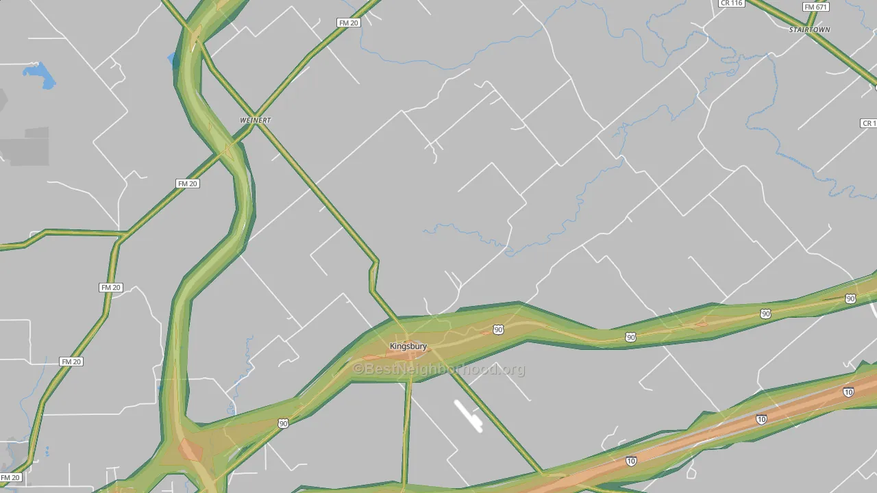 78638, TX Map of Noise Levels in 78638