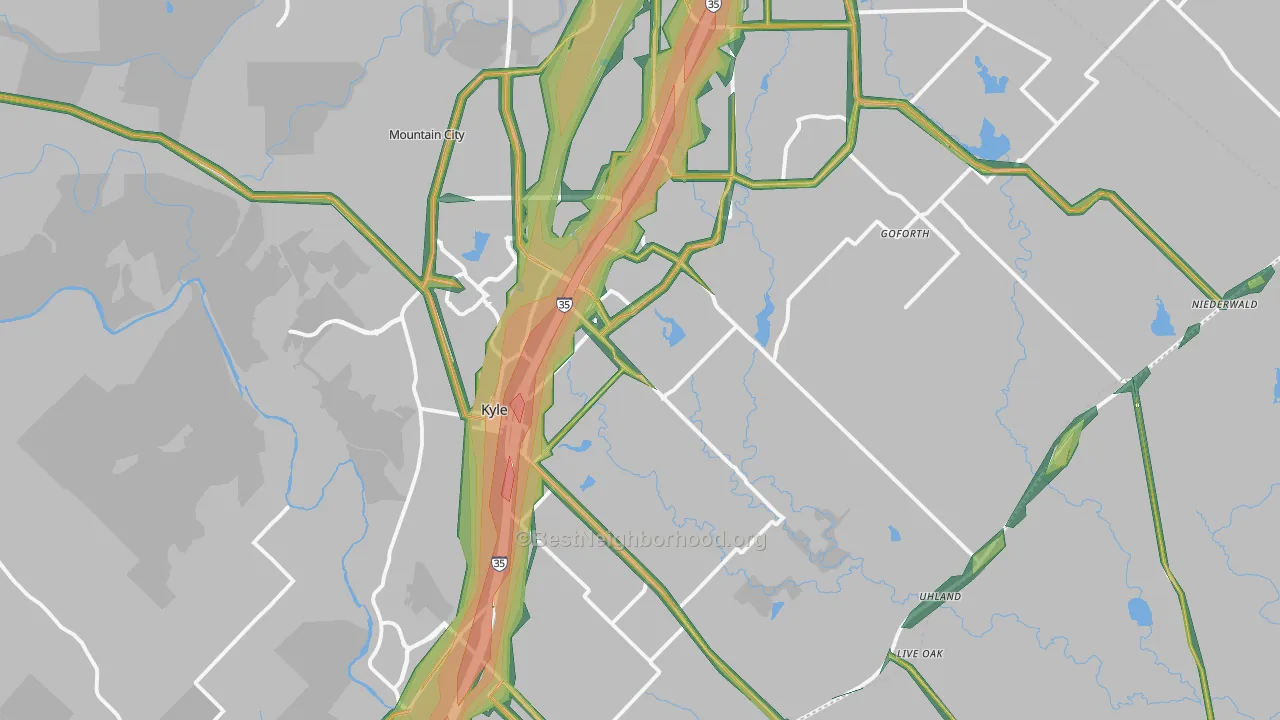 78640, TX Map of Noise Levels in 78640