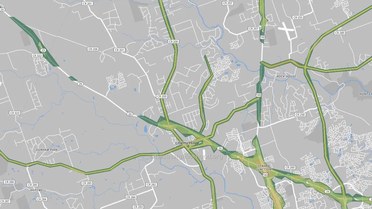 78642, TX Map of Noise Levels in 78642