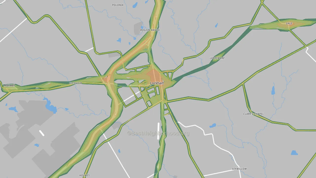 78644, TX Map of Noise Levels in 78644
