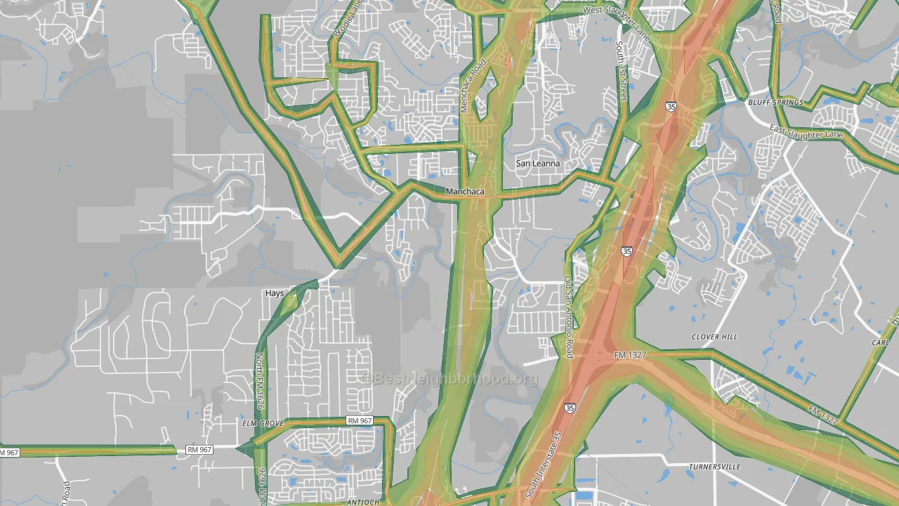 78652, TX Map of Noise Levels in 78652