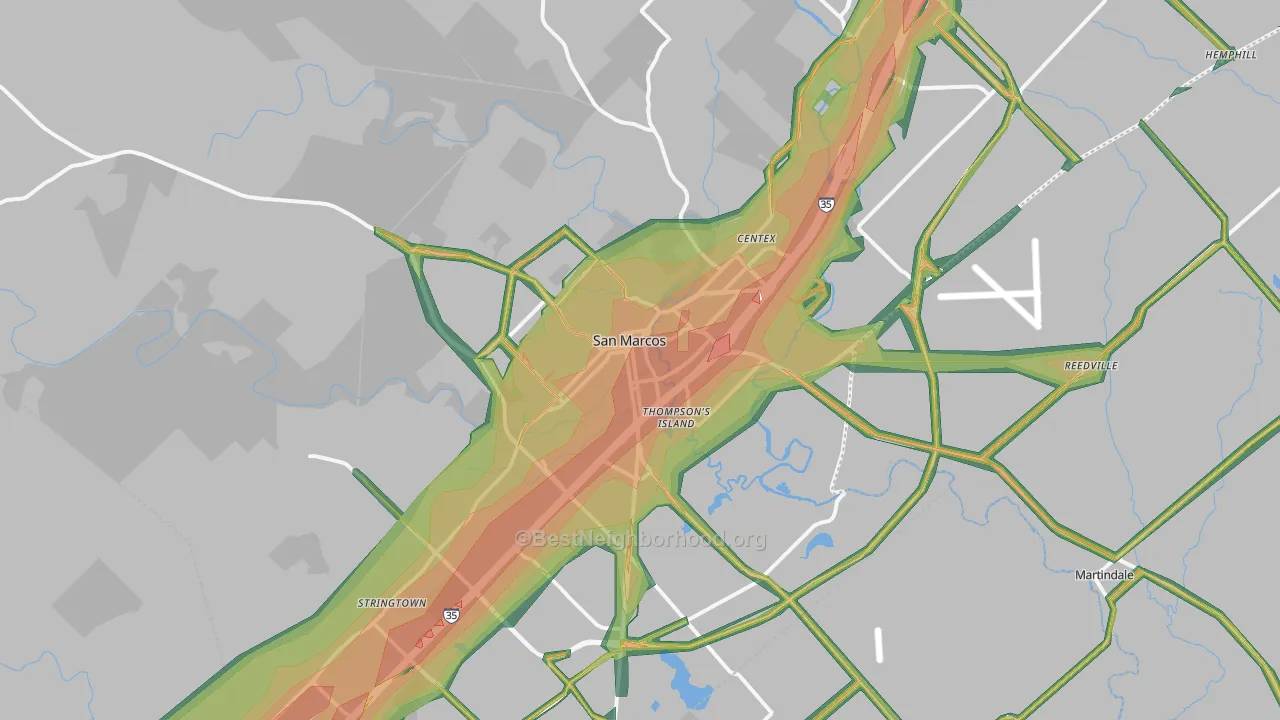 78666, TX Map of Noise Levels in 78666