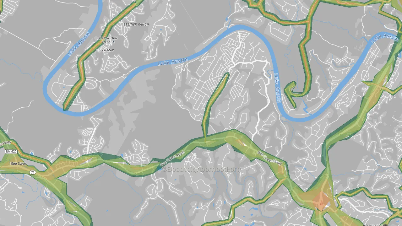 78733, TX Map of Noise Levels in 78733