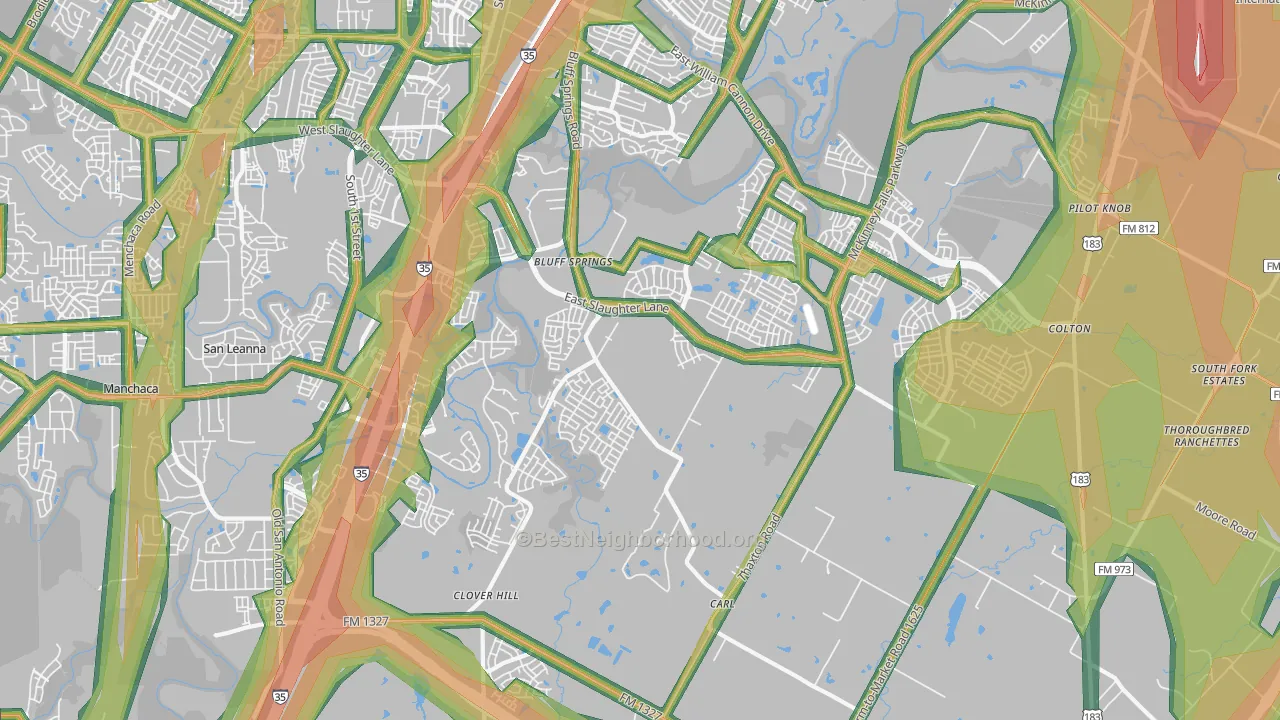 78747, TX Map of Noise Levels in 78747