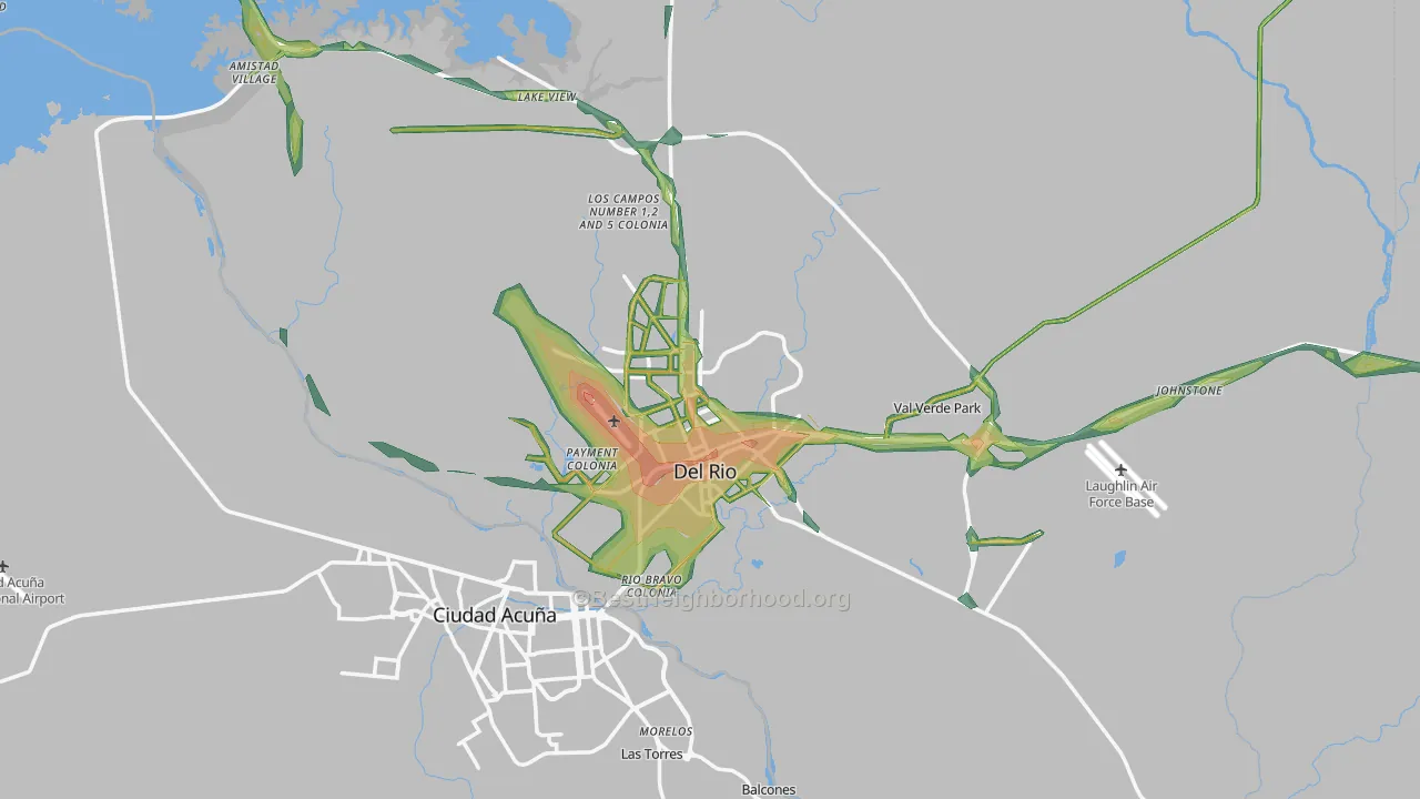 78840, TX Map of Noise Levels in 78840