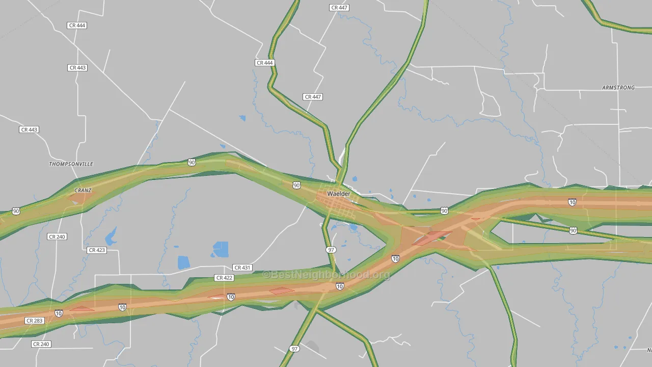 78959, TX Map of Noise Levels in 78959